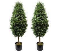Leaf Artificial Topiary Tree Pairs