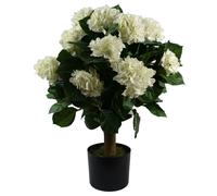 Leaf Artificial White Hydrangea Plant Potted 70cm Bush Botanik Leaf White
