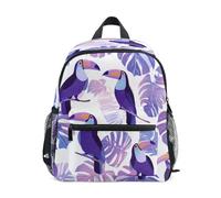 Leaf Bird Pattern Toddler Backpack, Boy Backpack Preschool Bag Kindergarten Schoolbag Nursery Travel Bag for Girl