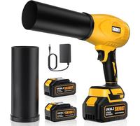 Leaf Blower Cordless with Battery and Charger,500,000 RPM,Extended Nozzle,Lightweight Handheld Design,Blower for Patio Cleaning