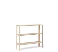 Leaf Bookcase 1x3 White Oiled Oak