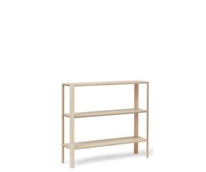 Leaf Bookcase 1x3 White Oiled Oak