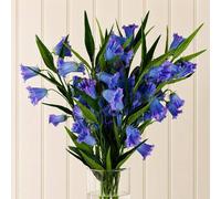 Leaf Botanik 100cm Blue Artificial Flower Stems Pack of 6 Leaf Blue