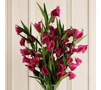 Leaf Botanik 100cm Pink Artificial Flower Stems Pack of 6 (2) Leaf Pink