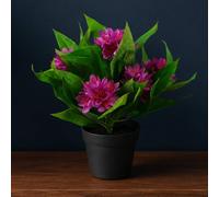 Leaf Botanik 18cm Dark Pink Artificial Flowering Plant Leaf Pink