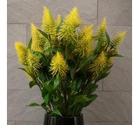 Leaf Botanik 55cm Yellow Artificial Flower Stems Pack of 6 (2) Leaf Yellow