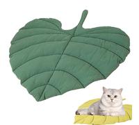 Leaf Cat Bed Double-Sided Leaves Shaped Cat Mat Bed Soft Washable Flat PP Cotton Filling Pet Mat for Fall Winter Dog Supplies Heart-shaped Leaf