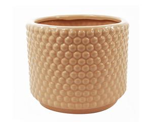 Leaf Ceramic Indoor Cachepot Planters, 12.5cm Dusty Pink
