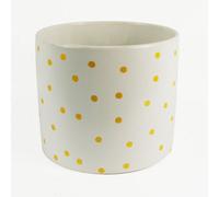 Leaf Ceramic Plant Pot Planter Gold Dot 15 X 15 X 18Cm