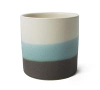 Leaf Ceramic Planters, Blue Stripe, 12cm x 12cm x 12cm