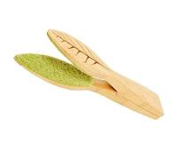 Leaf Cleaning Tongs Plant Cleaning Brushes Double-Sided Leaf Shaped Dust Remover and Sweeper Leaf Lint Cleaning Clip Reusable Plant Cleaner Plant Dusting Gloves with Wood Handle Leaf Cleaning Tools