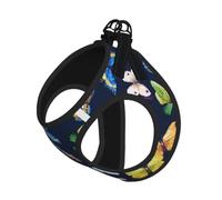 Leaf Colorful Butterfly Print Reflective No Choke Pet Vest Harness,Adjustable Soft Padded Dog Harness With Easy Control Handle