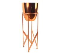 Leaf Copper Planter with Matching Stand 55cm Leaf Copper