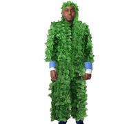 Leaf Costume for Hunting - Camouflage 3D Camouflage Ghillie Suit | Green Leaf Gilly Gilly for Jungle Hunting, Wildlife Photography, Outdoor Survival, Fancy Dress Up