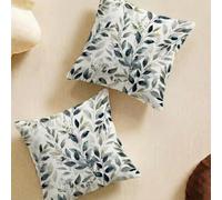 Leaf Cushion Covers 65 x 65 cm Set of 2 Plant Sofa Cushion Covers, Soft Decorative Square Throw Pillow with Invisible Zipper, Sofa Pillows Double Sided Pattern for Living Room Outdoor Garden L-L470