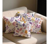 Leaf Cushion Covers Plant Cushions Covers 35x35 cm Set of 4 Sofa Bed Square Decorative Pillow Cases Velvet Pillowcase Double Sided Printing Throw Pillow Case Indoor Room Decor,Gift for Women b-1390