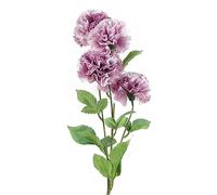 70cm Pink Artificial Carnation Stem - 4 Flowers Leaf Pink One Size
