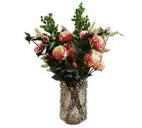 Leaf Design Artificial Flower Display with Vase