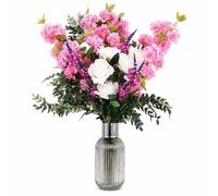Leaf Design Artificial Flower Display with Vase