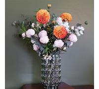 Leaf Design Artificial Flower Display with Vase
