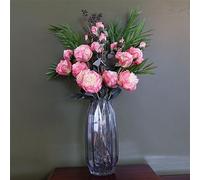 Leaf Design Artificial Flower Display with Vase