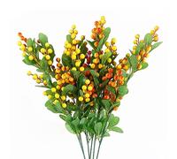 Pack of 6 x 70cm Artificial Orange Berry Spray