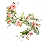 180cm Artificial Hanging Trailing Pink Lily Plant Garland Leaf Pink One Size