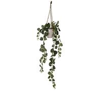 90cm Artificial Potted Hanging Trailing Green Plant - String of Hearts Leaf Green One Size