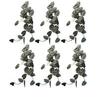 Leaf Design Artificial Hanging Plants Multipack, 6 X 120cm Alocasia Dragon Scale Dark, 120cm