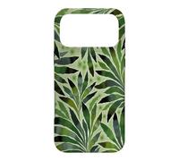 Leaf Design Fern Abstract Nature Pattern Jungle Green Case for iPhone 17 Pro Max