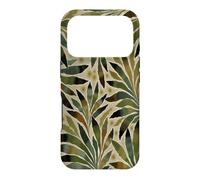 Leaf Design Fern Abstract Nature Pattern Moss Green Case for iPhone 17 Pro