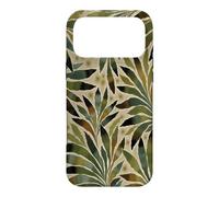 Leaf Design Fern Abstract Nature Pattern Moss Green Case for iPhone 17 Pro Max