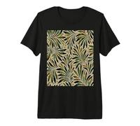 Leaf Design Fern Abstract Nature Pattern Moss Green Premium T-Shirt