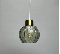 Leaf Design Glass Ceiling Pendant in Green, Smokey or Clear Options Ceiling Light Pendant Non Electric. Stunning Hanging Pendant Designs for The Home (Green)