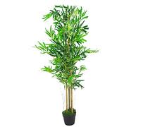 Leaf Design UK Artificial Bamboo Plants/Trees, Wood, Natural Brown, 120 cm