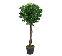 Leaf Design UK Artificial Bay Laurel Topiary Ball Tree, Green Twist, 90cm (3ft)
