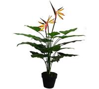70cm Artificial Bird of Paradise Plant (Strelitzia) - Large Leaf Orange One Size