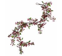 Leaf Design UK Artificial Christmas Wreaths, Red Berry Natural Garland, 150cm