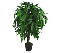 Leaf Design UK Artificial Mango Plant/Tree, Green, 100cm