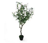 Leaf Design UK Artificial Olive Tree in Black Plastic Pot