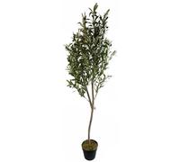 Leaf Design UK Artificial Olive Tree in Black Plastic Pot