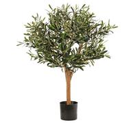 Leaf Design UK Artificial Olive Tree in Black Plastic Pot
