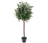 Leaf Design UK Artificial Olive Tree in Black Plastic Pot, 90cm (3ft)
