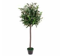 Leaf Design UK Artificial Olive Tree in Black Plastic Pot, 90cm (3ft)