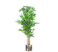 Leaf Design UK Artificial Tropical Plants and Trees, Bamboo Natural Silver, 120cm