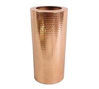 Leaf Design UK Large Hammered Metal Vase, Copper, 15cm x 30cm