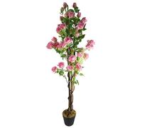 Leaf Design 150cm Artificial Pink Rose Tree