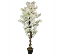 Leaf Design UK Realistic Artificial Blossom Tree, White, 150cm