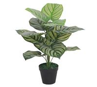Leaf Design UK Realistic Artificial Foliage Plant with Pot, Stripe, 60cm