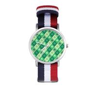 Leaf Diamond Pattern Quartz Watches Without Scale Wrist Watch with Adjustable Strap for Men Women